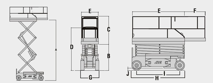 Scherenbühne JLG 12m 120 cm